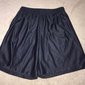 blue athletic shorts